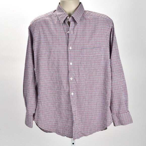 Barneys New York Other - Barneys New York Red/Blue Plaid Seersucker Size L